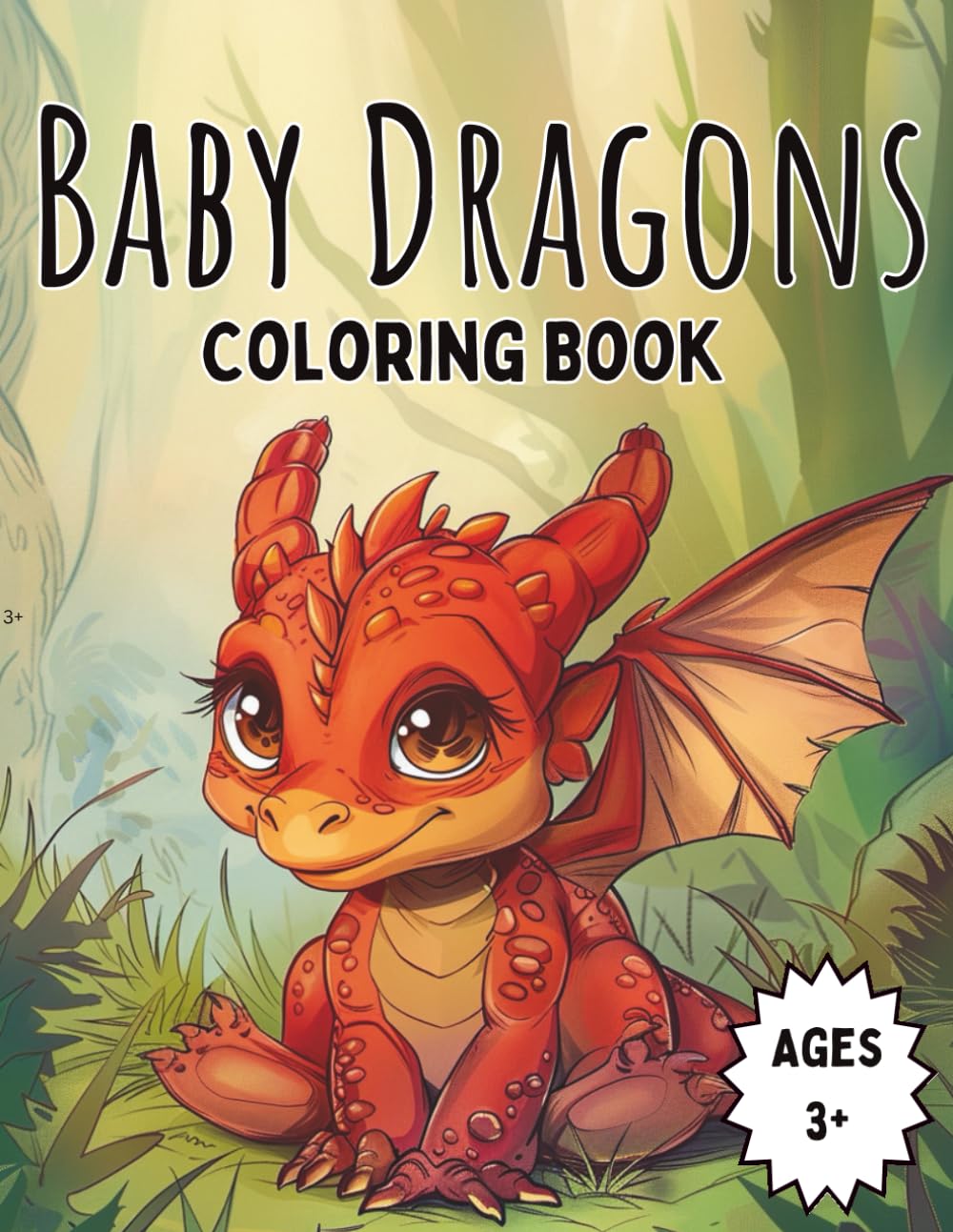 Baby Dragons Coloring Book (Clean Coloring For Kids)