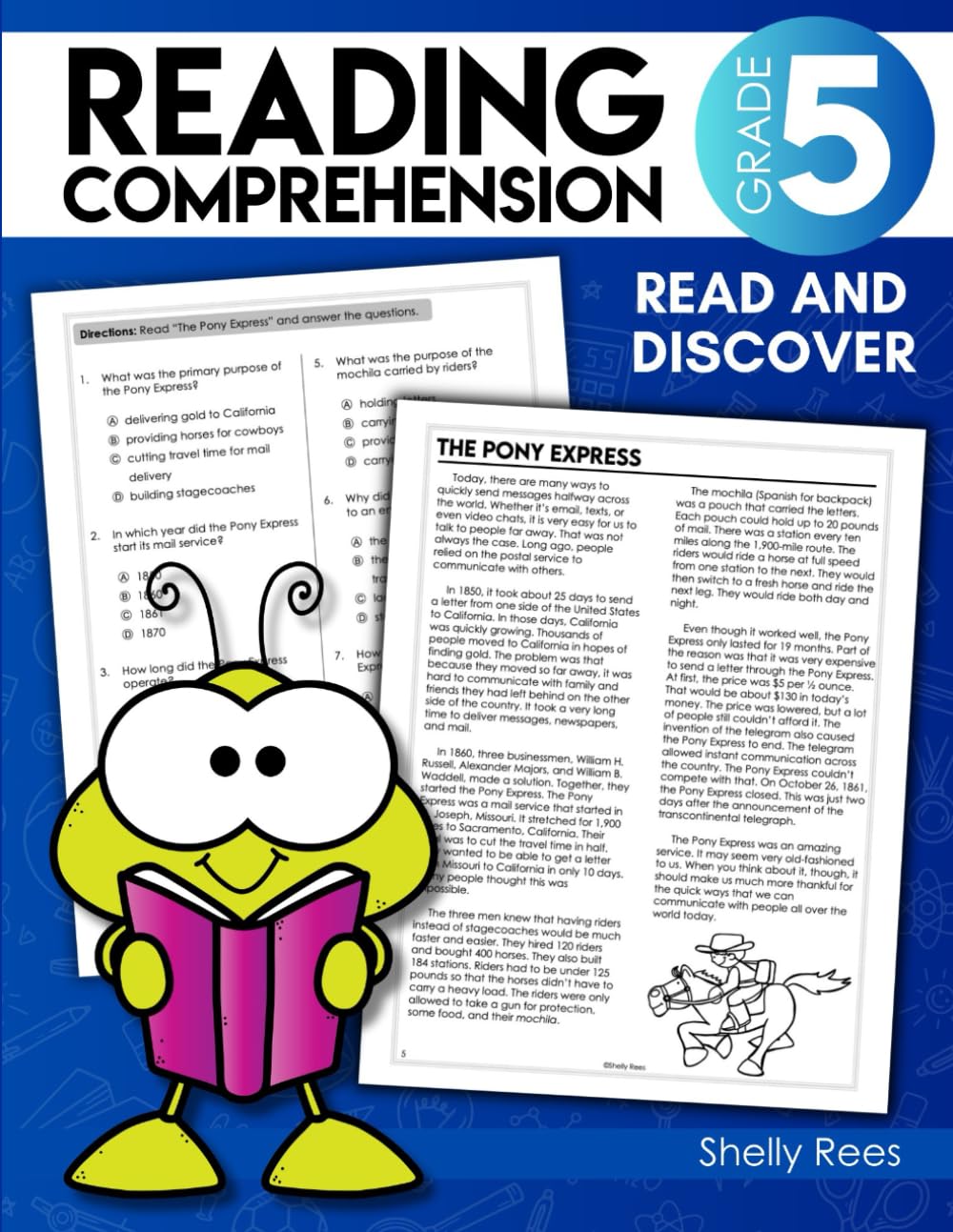 5th Grade Reading Comprehension Workbook: Reading Passages for Kids 10-11, Grade 5 Reading Workbook with Passages that Build Comprehension (Reading Workbooks Elementary) - 7867