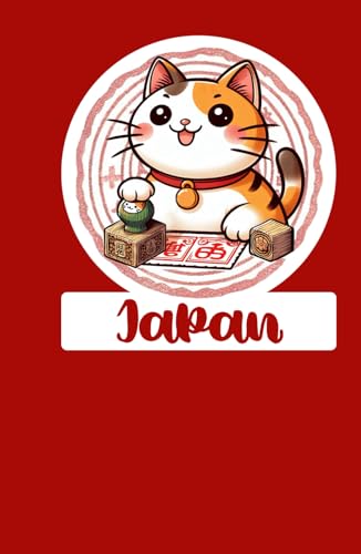 Japanese stamp book with cute cat neko red: stamp book to collect eki stamps, landmark stamps and more when you go to Japan! (Japanese stamp book with ... more when you go to Japan!) (Italian Edition) - 341