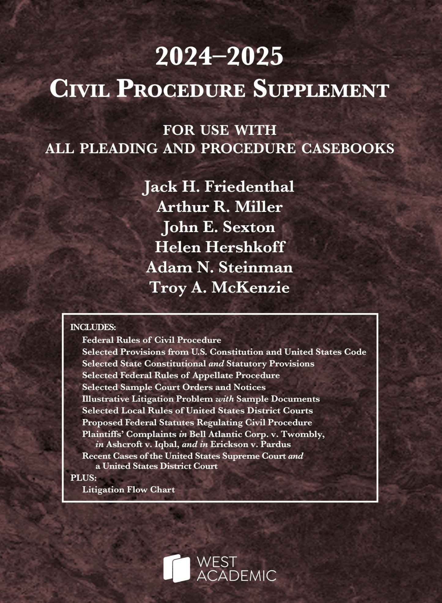 Civil Procedure Supplement, for Use with All Pleading and Procedure Casebooks, 2024-2025 (American Casebook Series)