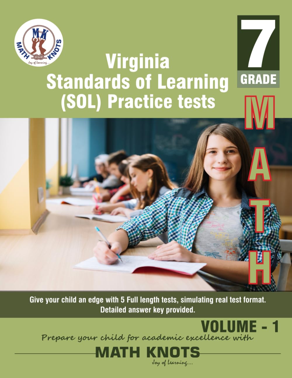 Virginia : Standards of Learning (SOL) , 7th Grade honors Math : Weekly Practice Workbook Volume 1: 2000+ Practice Questions and Solutions | Full ... of Learning ( VIRGINIA SOL) by Math-Knots) - 7873