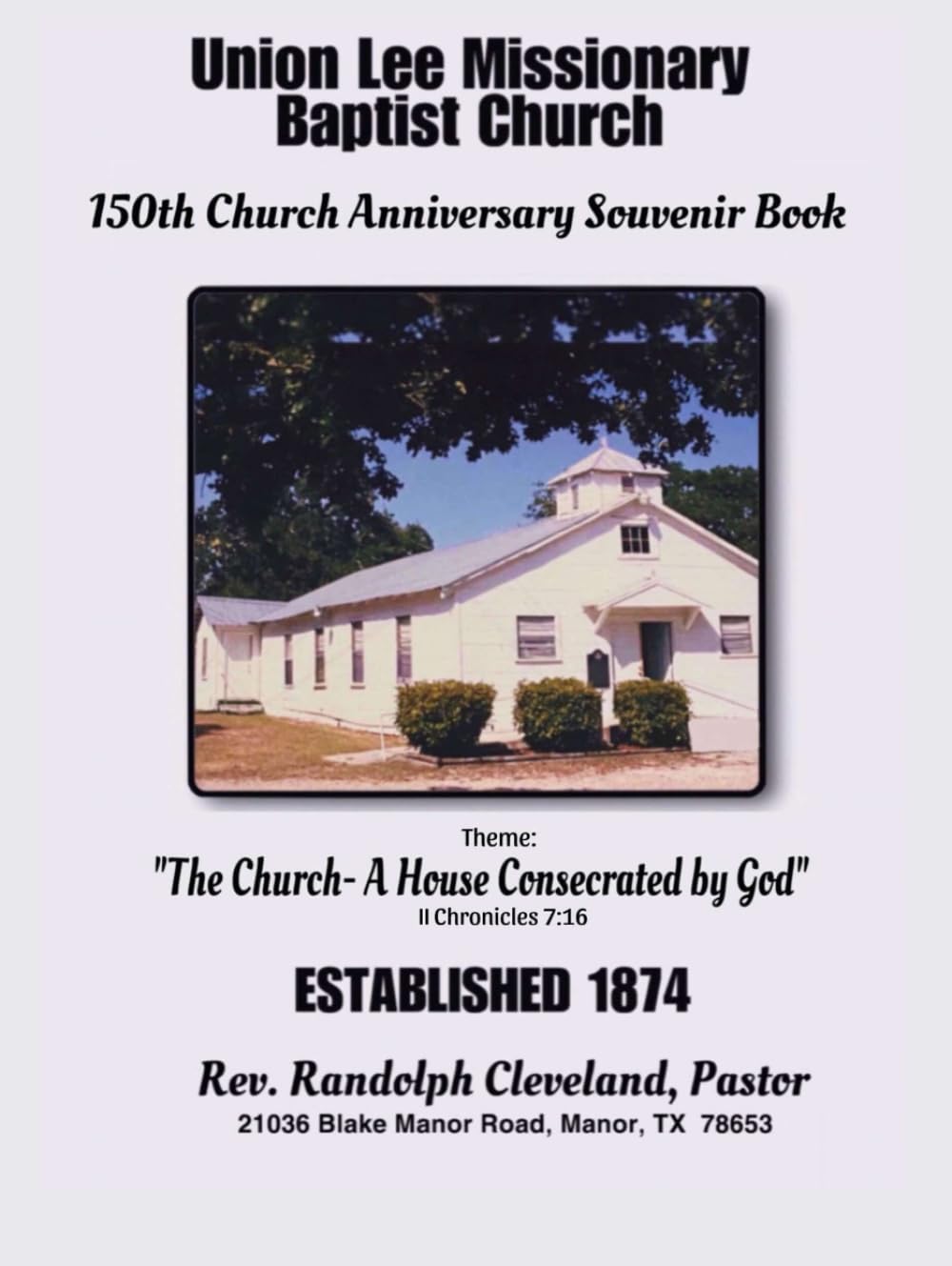 ULMBC: 150th Church Anniversary Souvenir Book - 3603