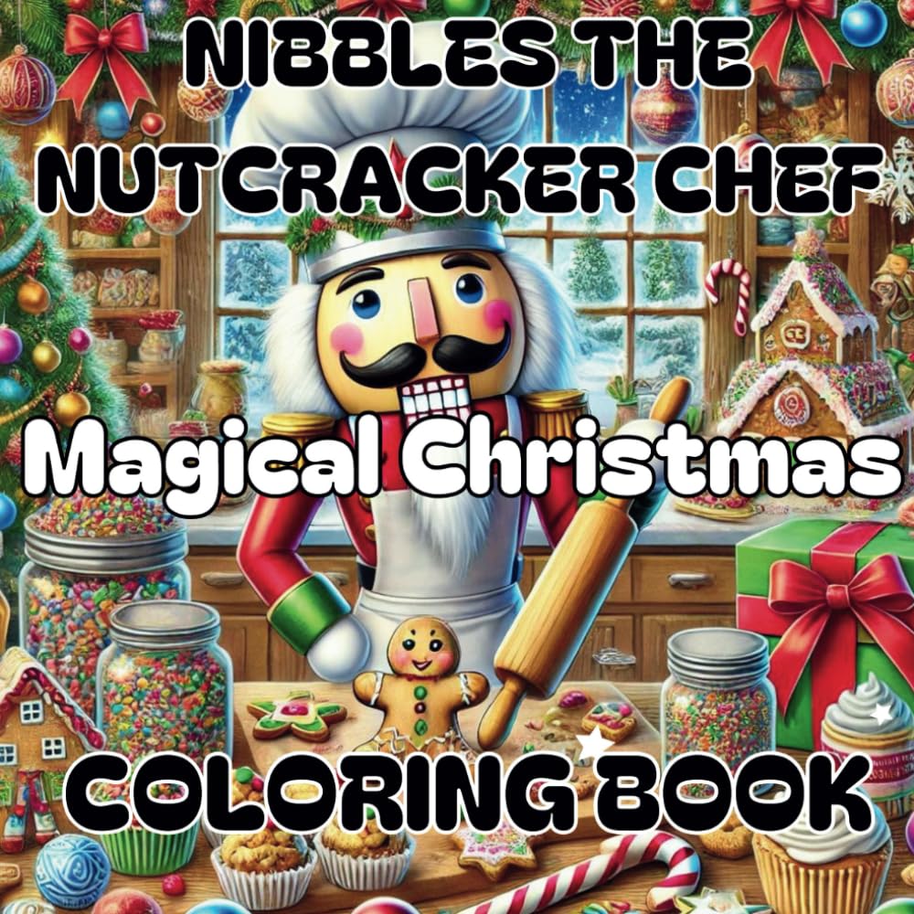 NIBBLES THE NUTCRACKER CHEF COLORING BOOK: With large print Christmas Scenes, this Coloring Book is ideal for all ages - whether you're a child or a ... escape. (Magical Christmas Collection)
