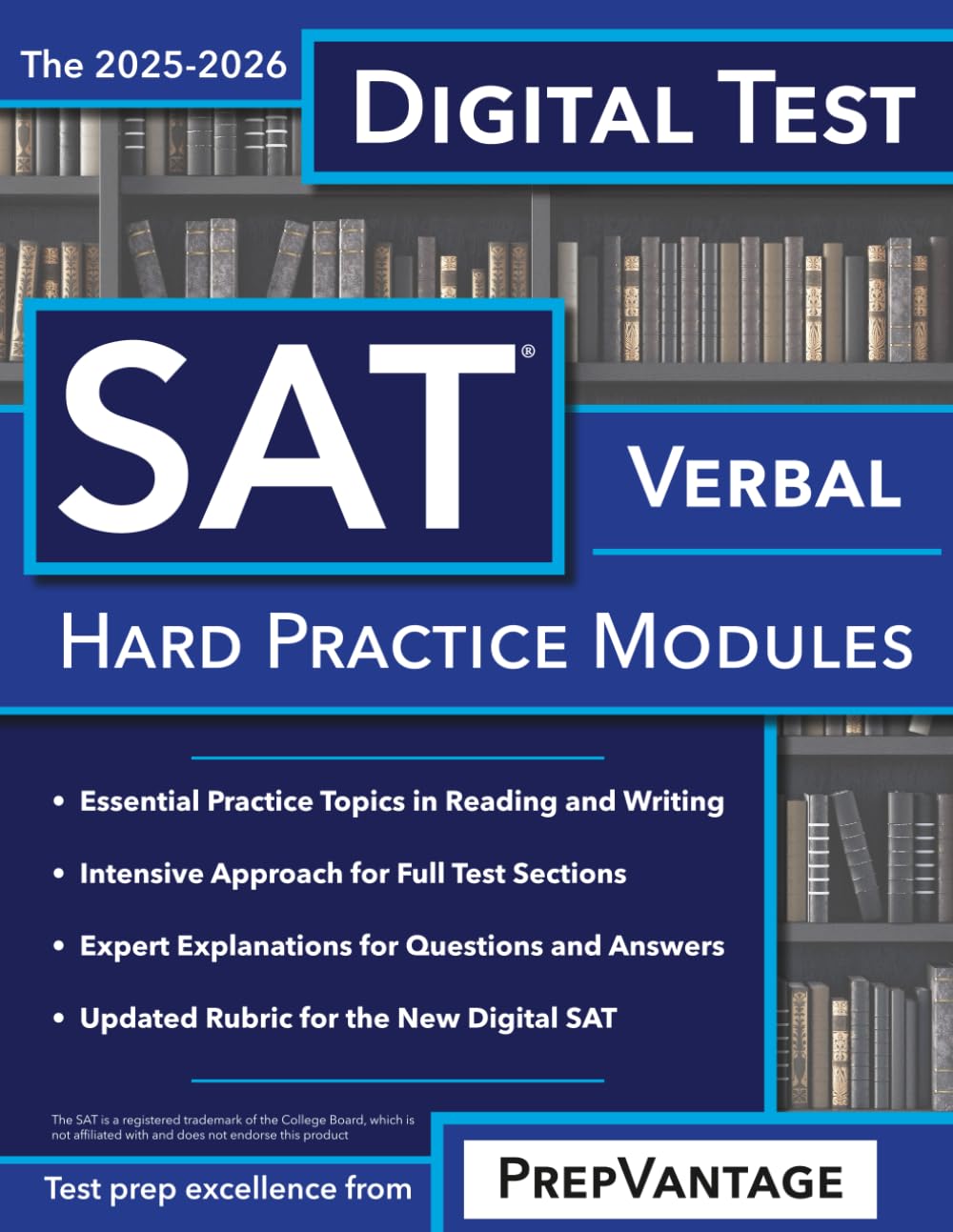 Digital SAT Verbal: Hard Modules, 2025-2026 Edition (Digital SAT: Reading and Writing) - 9153