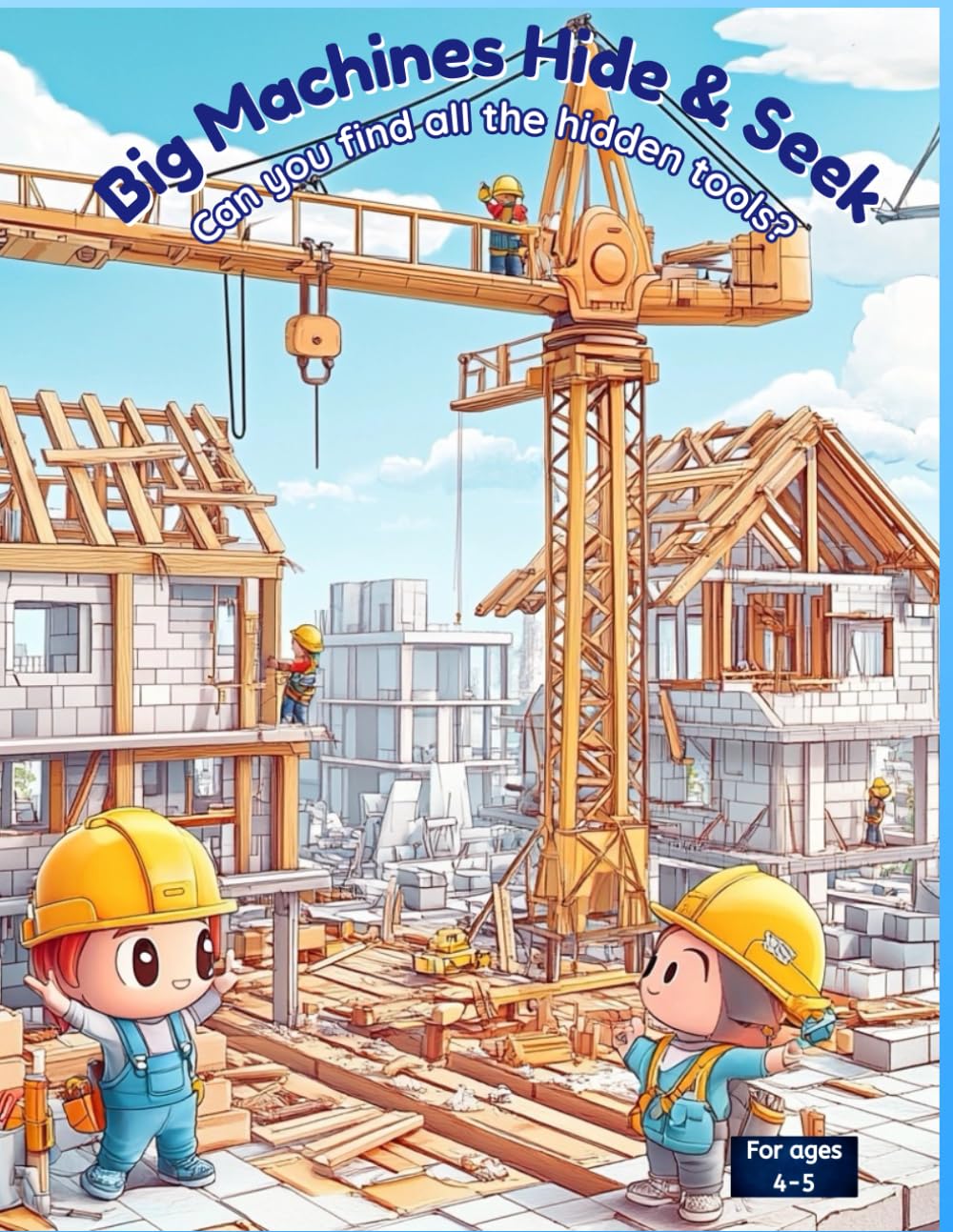 Big Machines Hide & Seek: Can you find all the hidden tools? (Kids Seek and Find Ages 2-4) - 4482