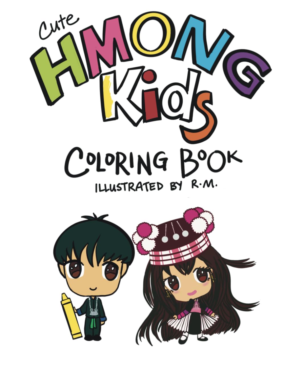 Cute Hmong Kids Coloring Book