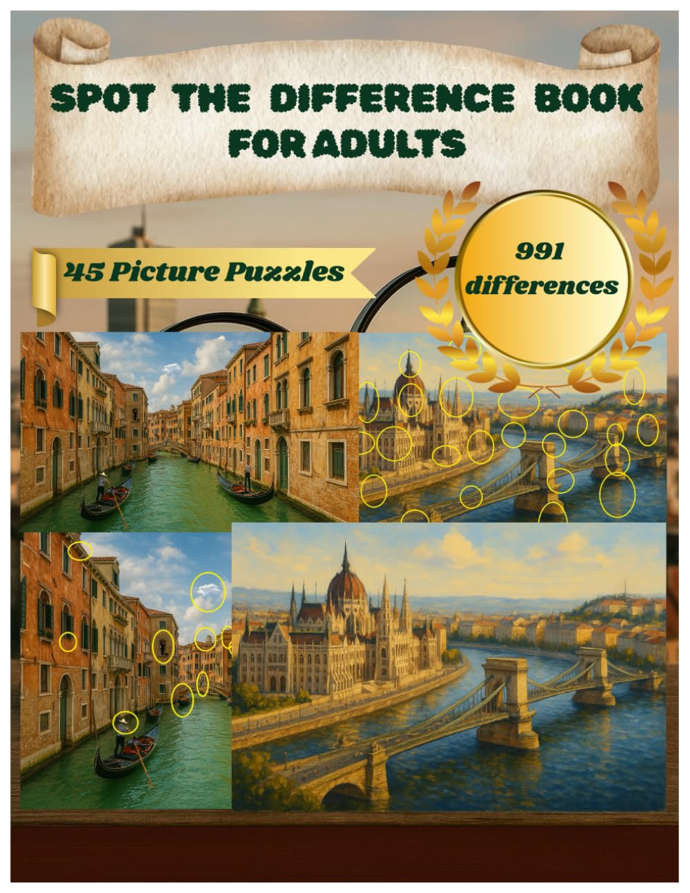Spot the Difference Book for Adults: A Large Print Road Trip Puzzle Challenge with Hidden Pictures, Logic Games, Scavenger Hunt, Brain Teasers, Focus Activities, and Memory Fun for Older Seekers