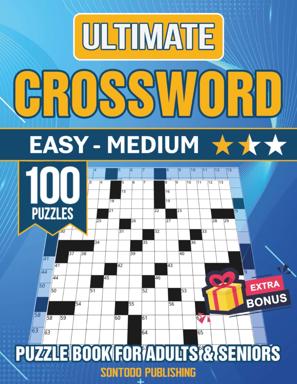 Easy - Medium Crossword Puzzle Books For Adults and Seniors - 100 Big Font, Eye-Friendly Puzzles: Entertaining Brain Workouts with Verified and Non-Repetitive Clues for Cross word Lovers
