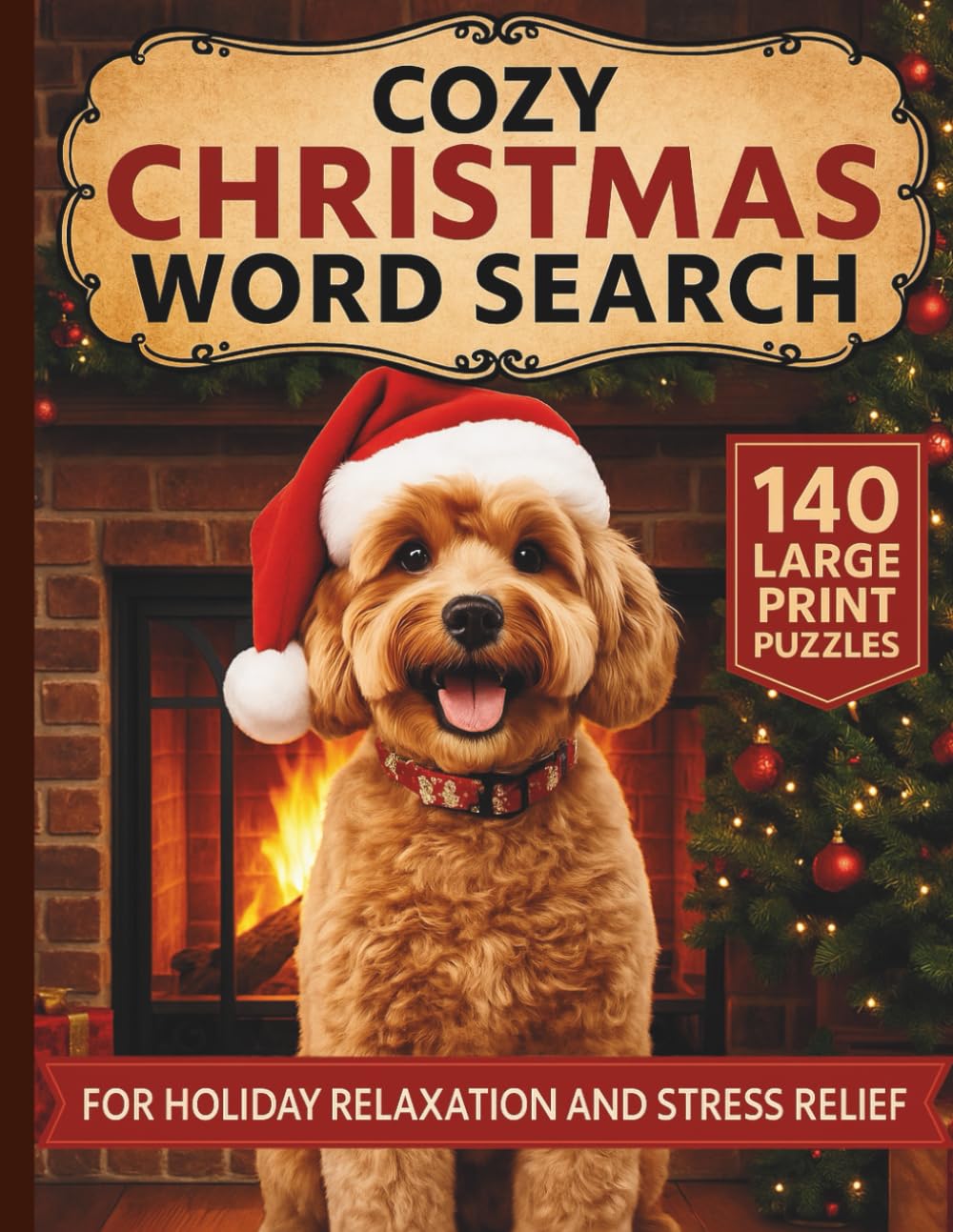 Cozy Christmas Word Search: 140 Holiday Puzzles with Over 3,000 Words | Large Print Christmas Activity Book for Adults, Seniors, and Families