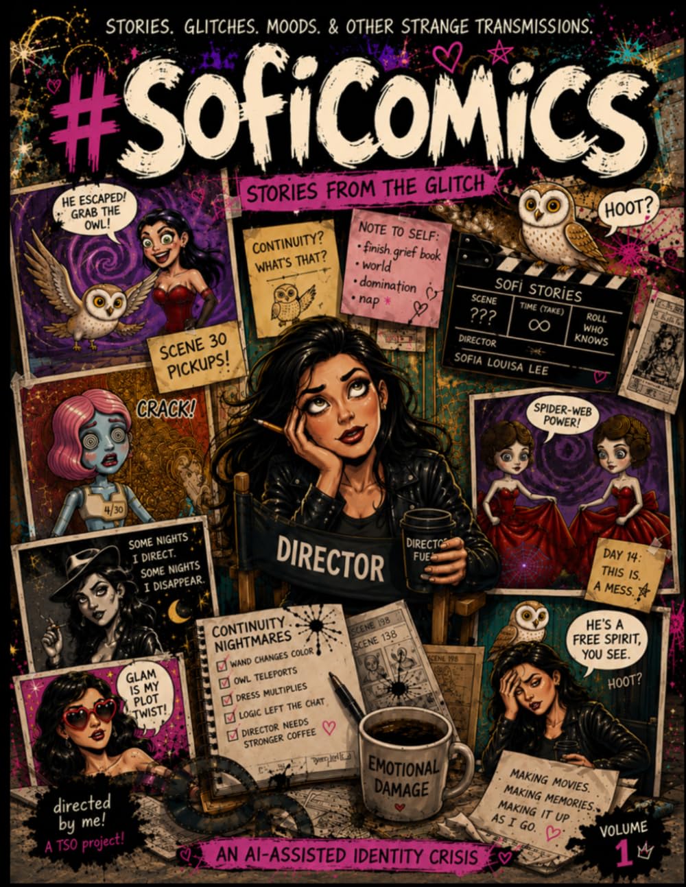 #SofiComics Vol. I: Stories from the Glitch - an Ai-Assisted Identity Crisis