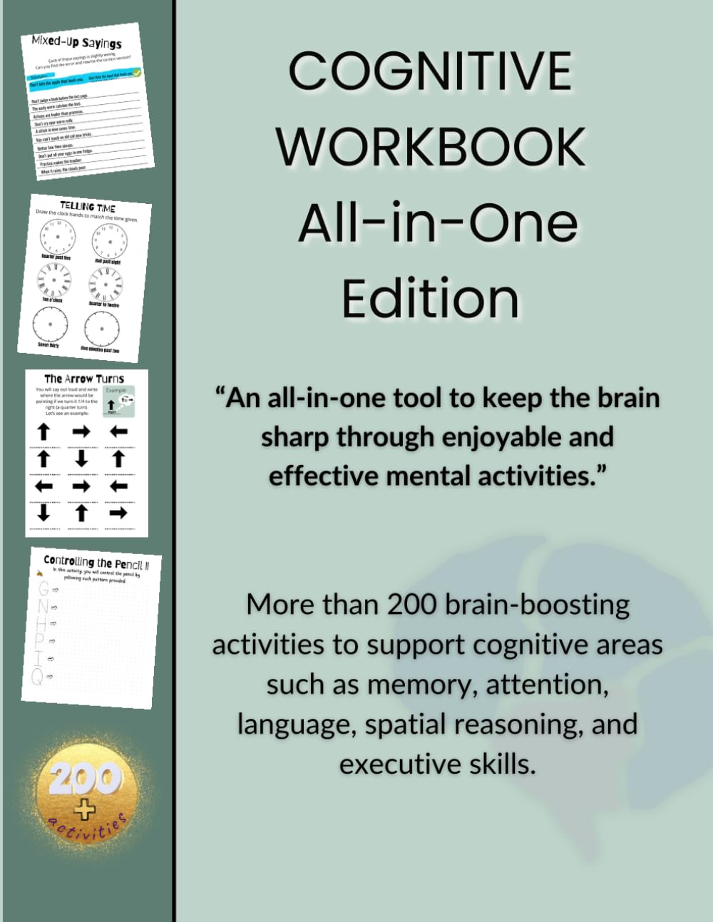 Cognitive Workbook All-in-One Edition: Mental Stimulation Exercises for Adults, Older Adults, Caregivers, and People with Mild Cognitive Challenges