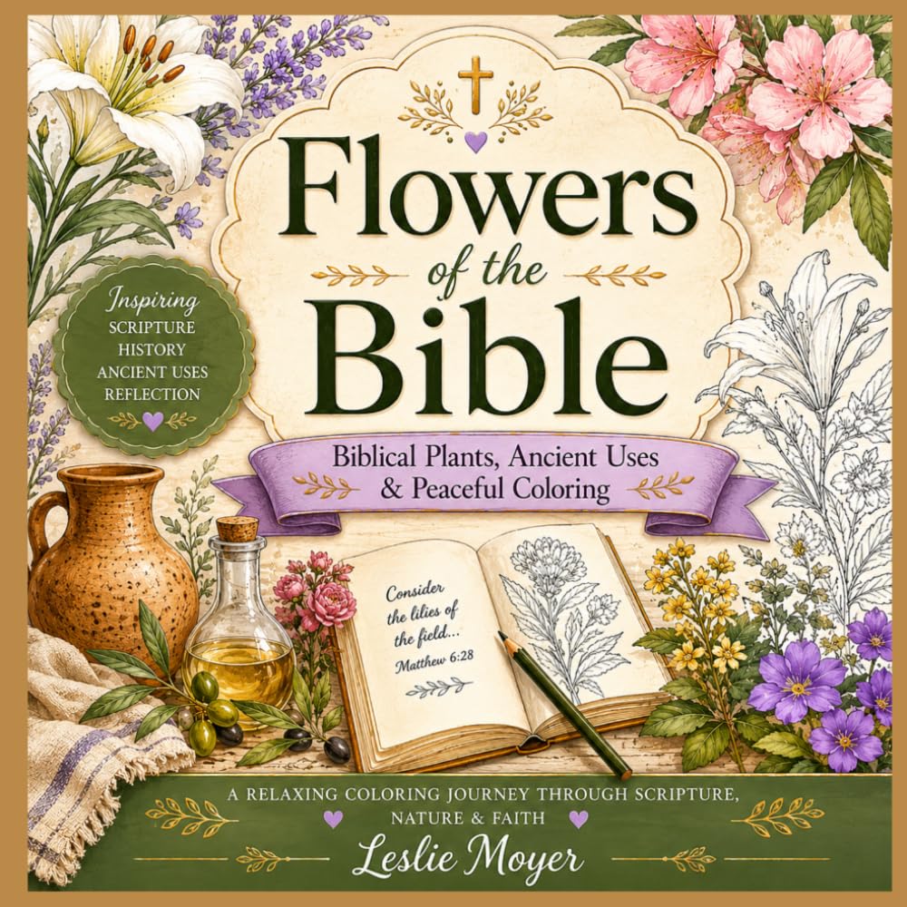 Flowers of the Bible: Biblical Plants, Ancient Uses & Peaceful Coloring
