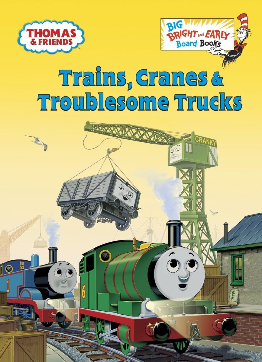 Trains, Cranes & Troublesome Trucks (Thomas & Friends) (Big Bright & Early Board Book) - 5912