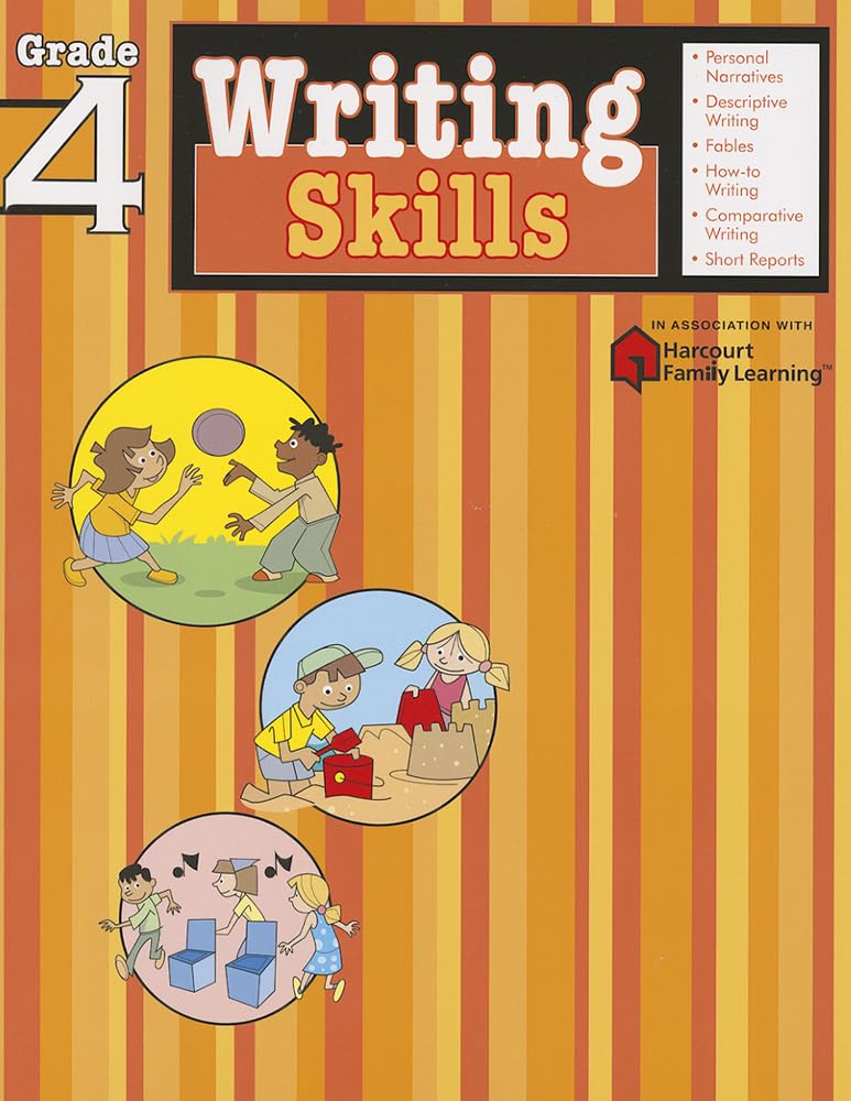 Writing Skills: Grade 4 (Flash Kids Harcourt Family Learning) - 8175