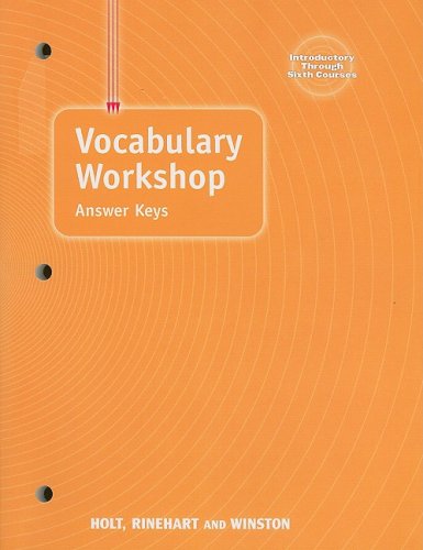 Elements of Language: Vocabulary Workshop Answer Keys
