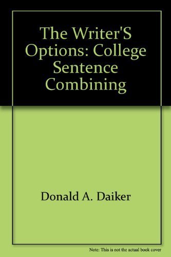 The writer's options: College sentence combining