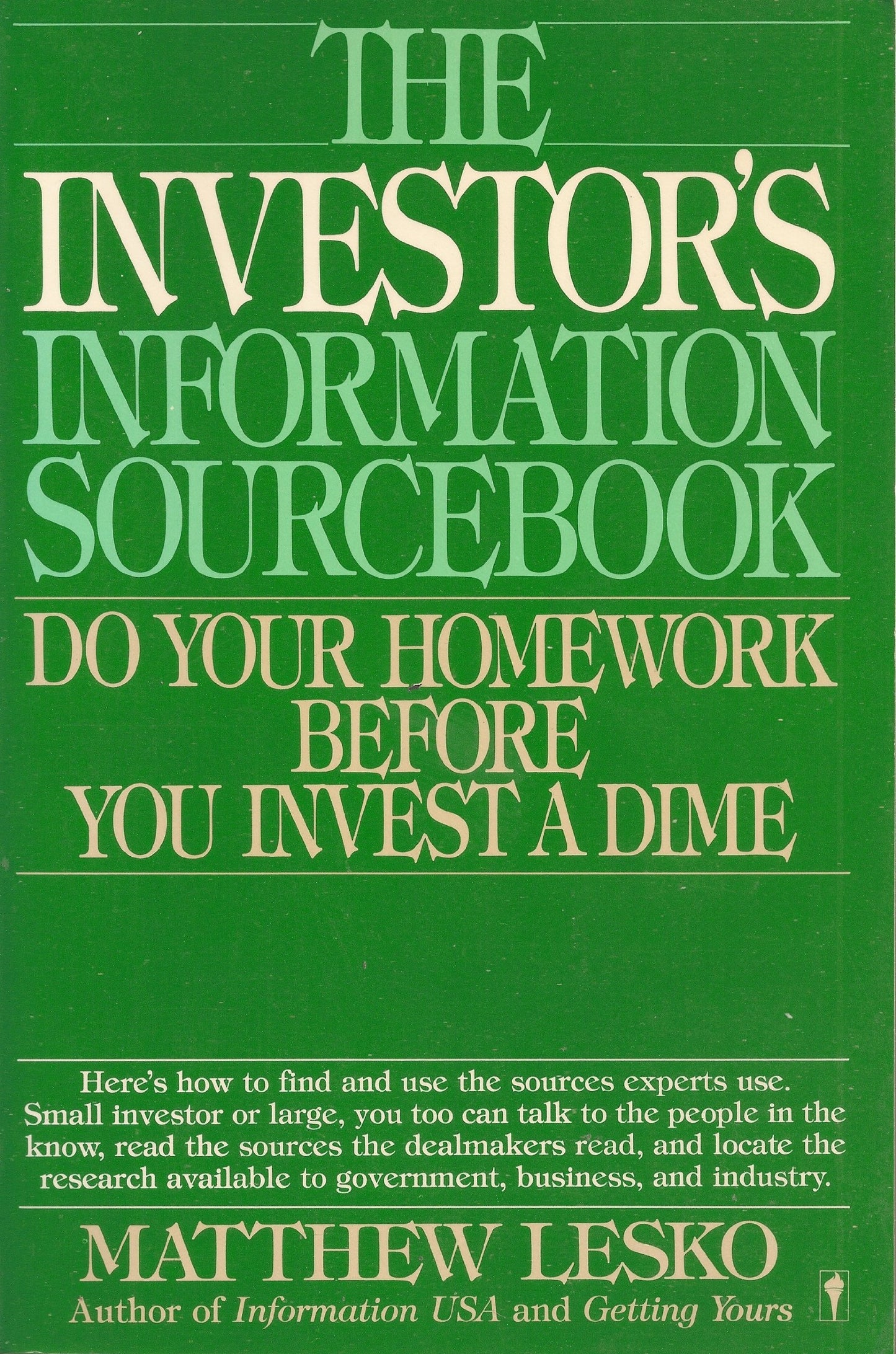 The Investor's Information Sourcebook - 7035