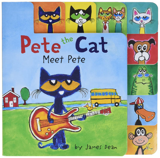 Pete the Cat: Meet Pete: A Tabbed Board Book for Kids - 8797