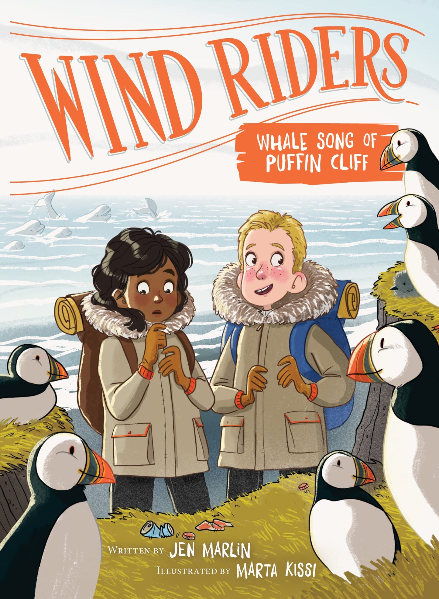 Wind Riders #4: Whale Song of Puffin Cliff: A Magical Chapter Book About Environmental Problem-Solving and Friendship for Children (Ages 6-10)