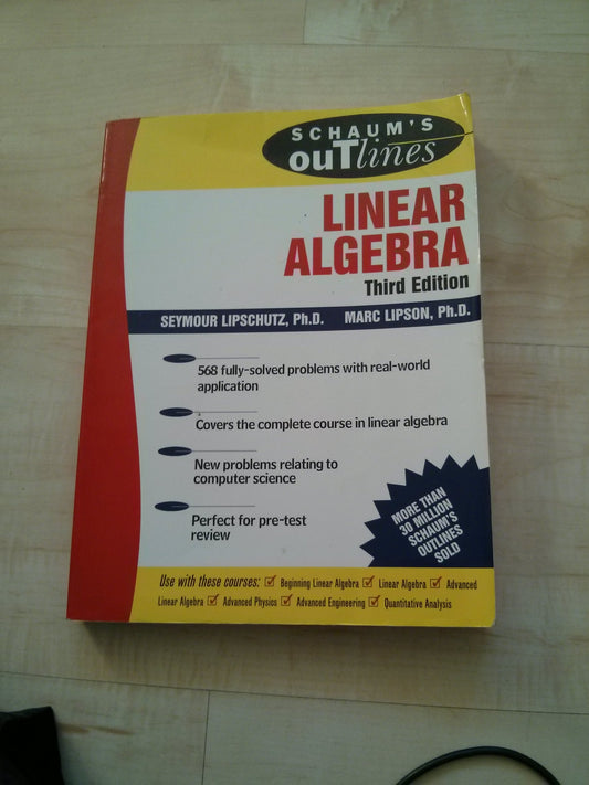 Schaum's Outline of Linear Algebra - 3708