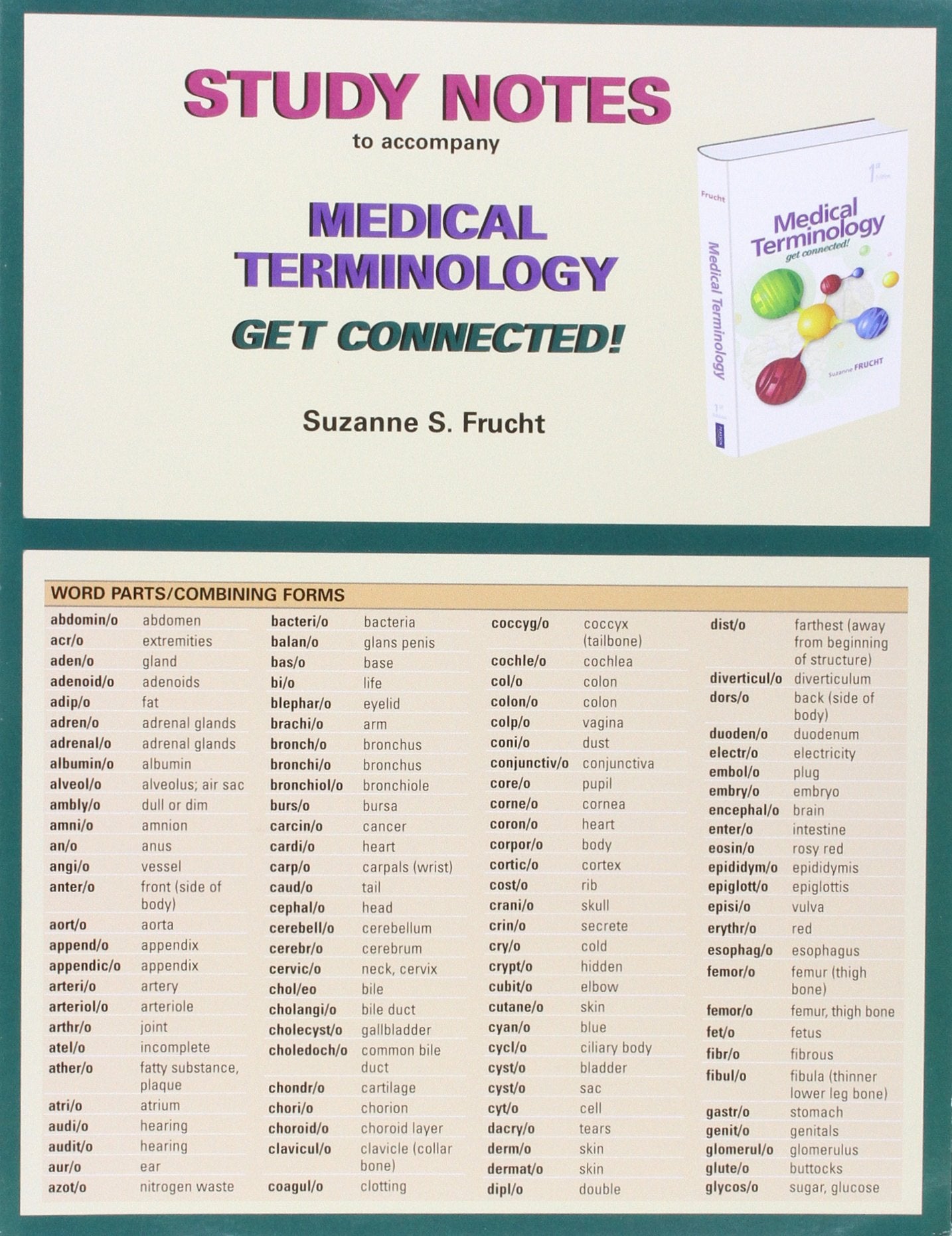 Study Notes for Medical Terminology: Get Connected!