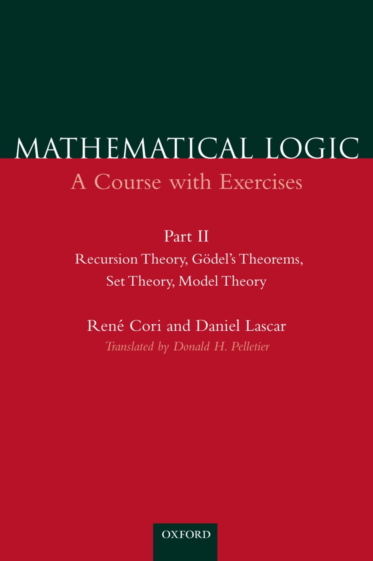 Recursion Theory, Godel's Theorems, Set Theory, Model Theory (Mathematical Logic: A Course With Exercises, Part II)