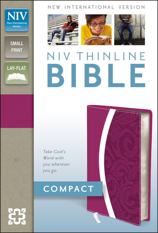 NIV, Thinline Bible, Compact, Imitation Leather, Pink/Purple - 6760