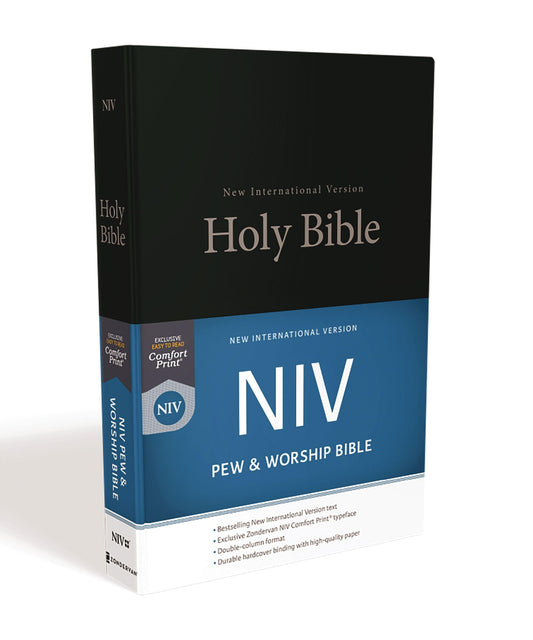 NIV, Church Bible (Pew Bible), Hardcover, Black, Comfort Print - 4156