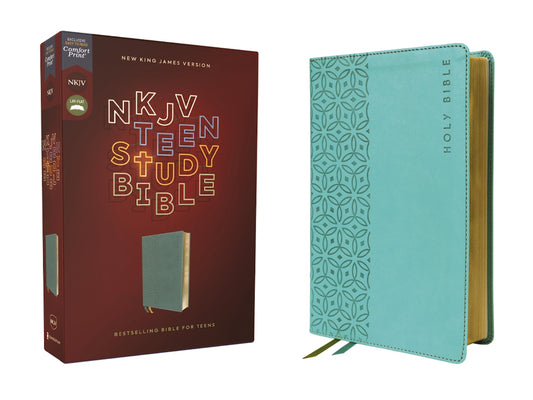 NKJV, Teen Study Bible, Leathersoft, Teal, Comfort Print - 5498