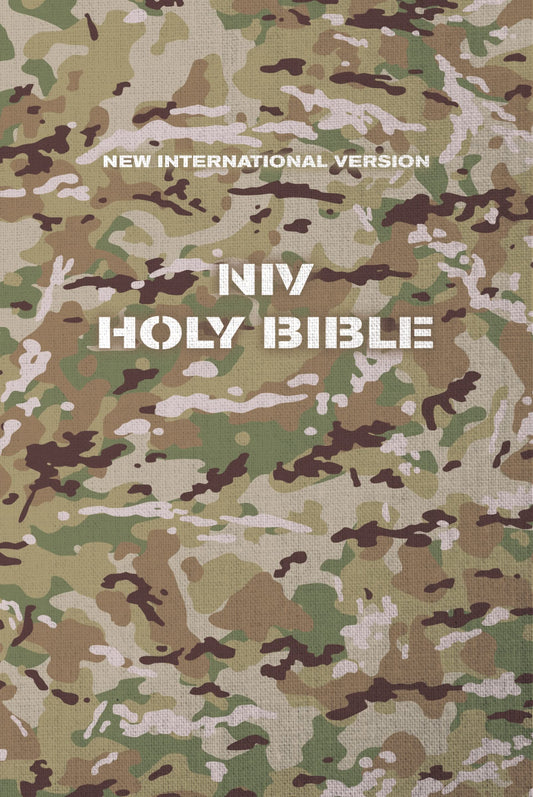 NIV, Holy Bible, Compact, Paperback, Military Camo, Comfort Print - 1965