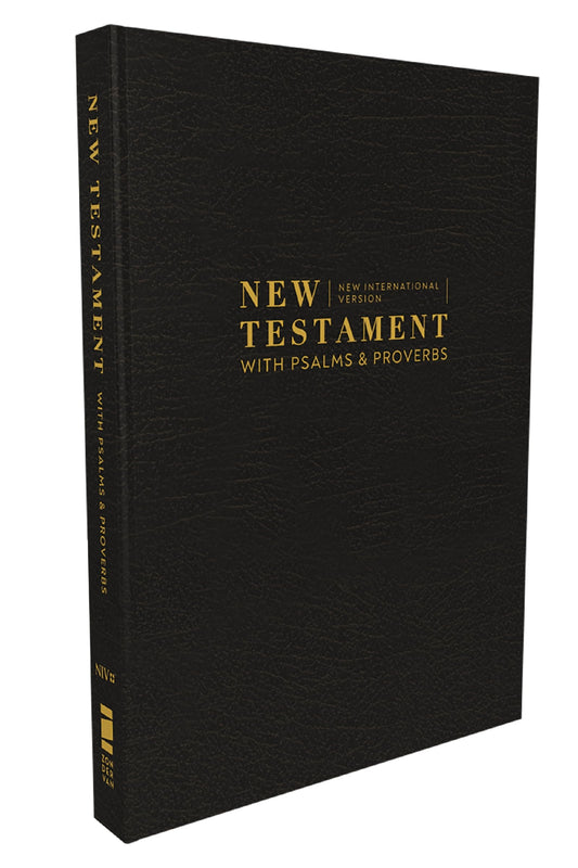 NIV, New Testament with Psalms and Proverbs, Pocket-Sized, Paperback, Black, Comfort Print - 3483