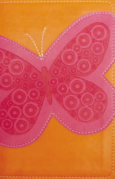 NIV, Backpack Bible, Imitation Leather, Pink/Orange - 8862