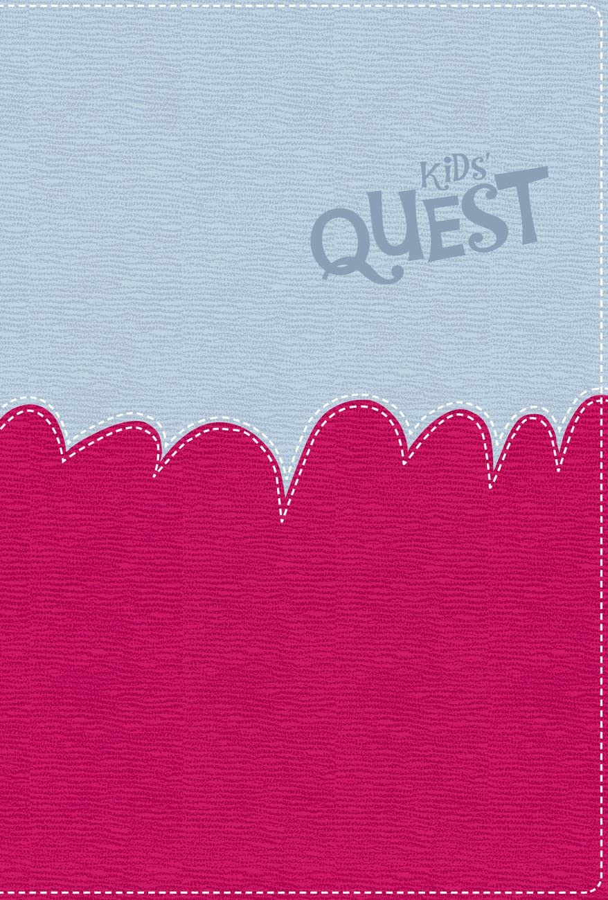 NIrV, Kids' Quest Study Bible, Imitation Leather, Pink/Blue: Real Questions, Real Answers