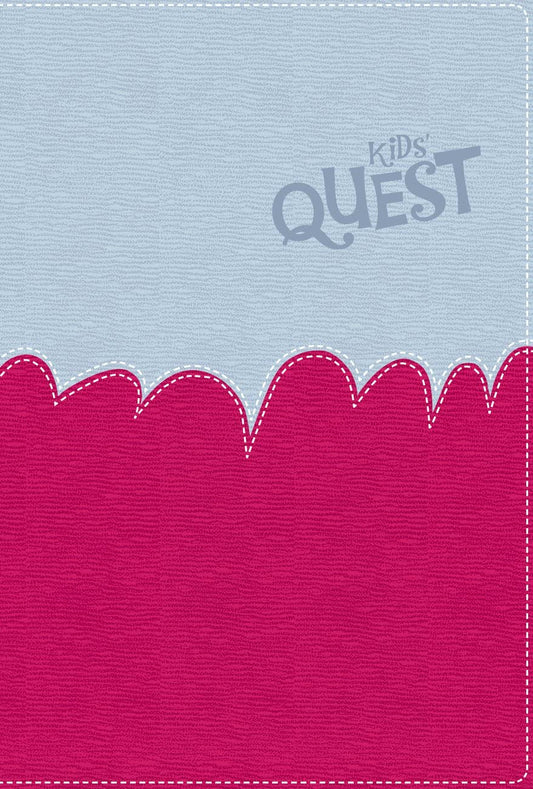 NIrV, Kids' Quest Study Bible, Imitation Leather, Pink/Blue: Real Questions, Real Answers
