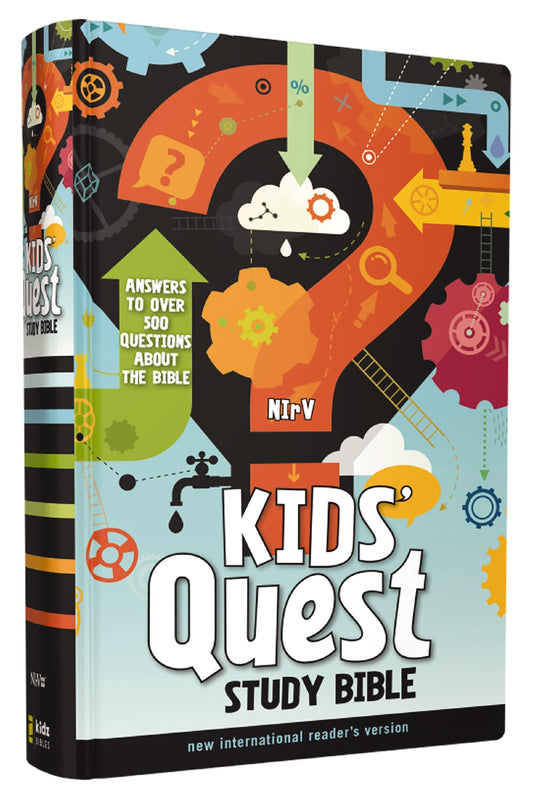 NIrV, Kids' Quest Study Bible, Hardcover: Answers to over 500 Questions about the Bible - 5419