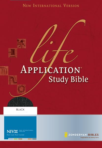 Life Application Study Bible: New International Verison, Black, Top Grain Leather