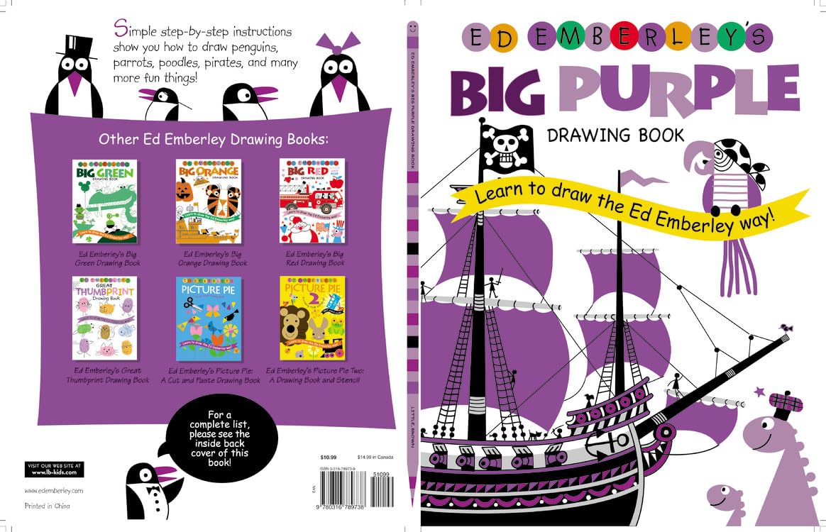 Ed Emberley's Big Purple Drawing Book (Ed Emberley Drawing Books) - 4682