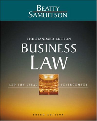 Business Law and the Legal Environment (Standard)