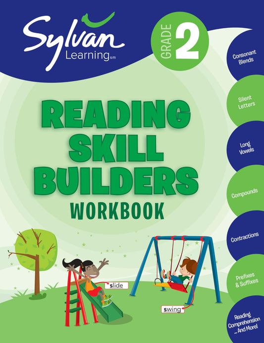 2nd Grade Reading Skill Builders Workbook: Consonant Blends, Silent Letters, Long Vowels, Compounds, Contractions, Prefixes and Suffixes, Reading ... and More (Sylvan Language Arts Workbooks) - 875