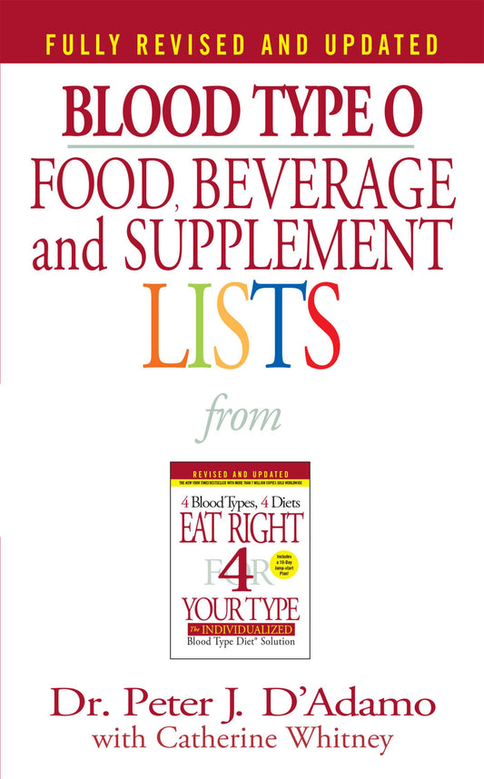 BLOOD TYPE O FOOD, BEVERAGE AND - 9683