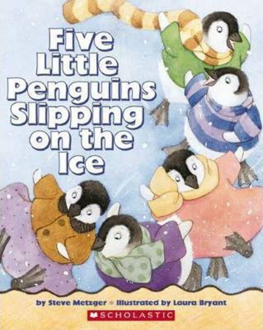 FIVE LITTLE PENGUINS SLIPPING ON