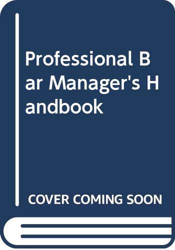 Professional Bar Manager's Handbook