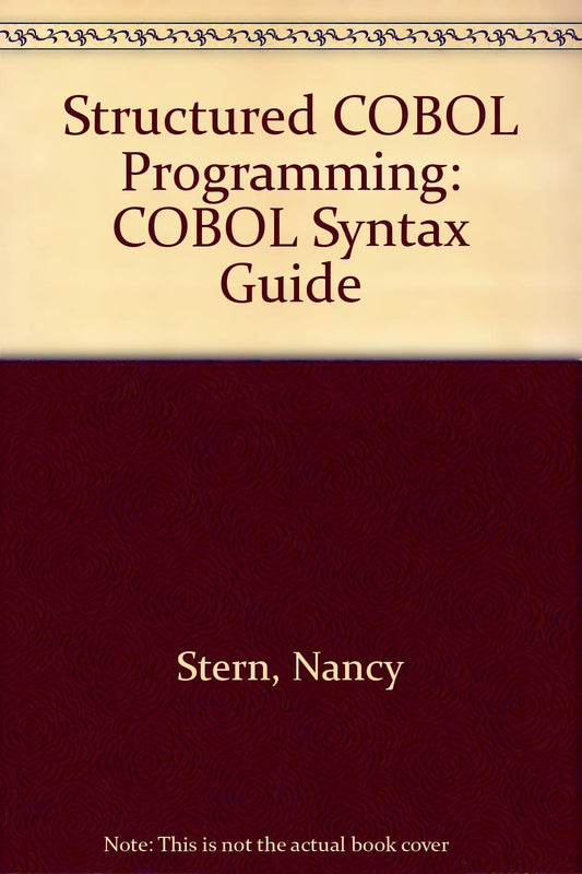 The Wiley COBOL Syntax Reference Guide: With IBM and VAX Enhancements