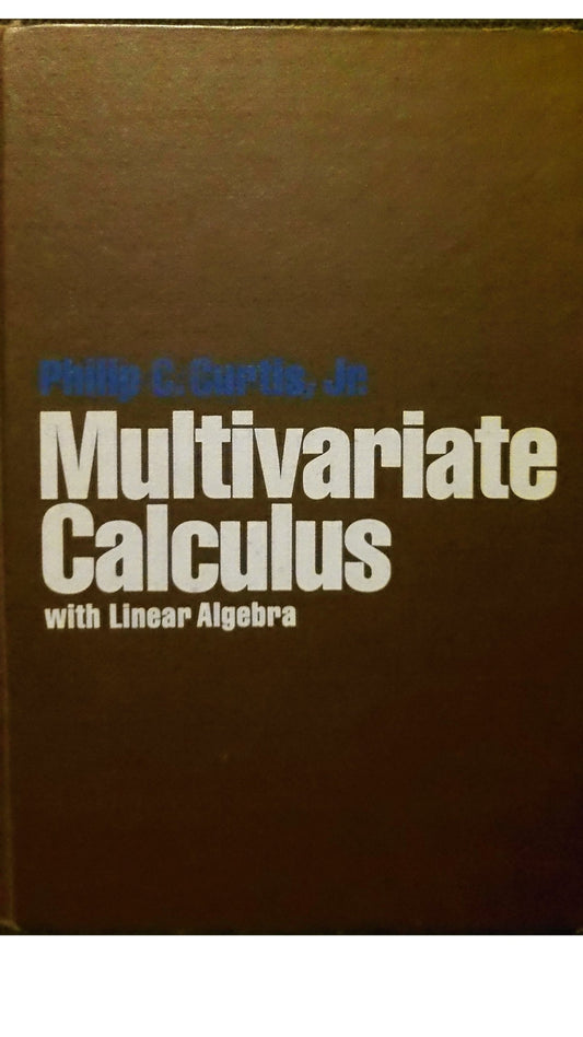 Multivariate calculus with linear algebra - 3595