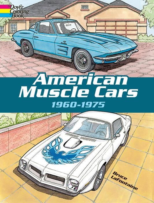 American Muscle Cars, 1960-1975 Coloring Book (Dover Planes Trains Automobiles Coloring) - 3098