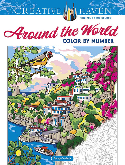 Creative Haven Around the World Color by Number (Adult Coloring Books: World & Travel) - 7525