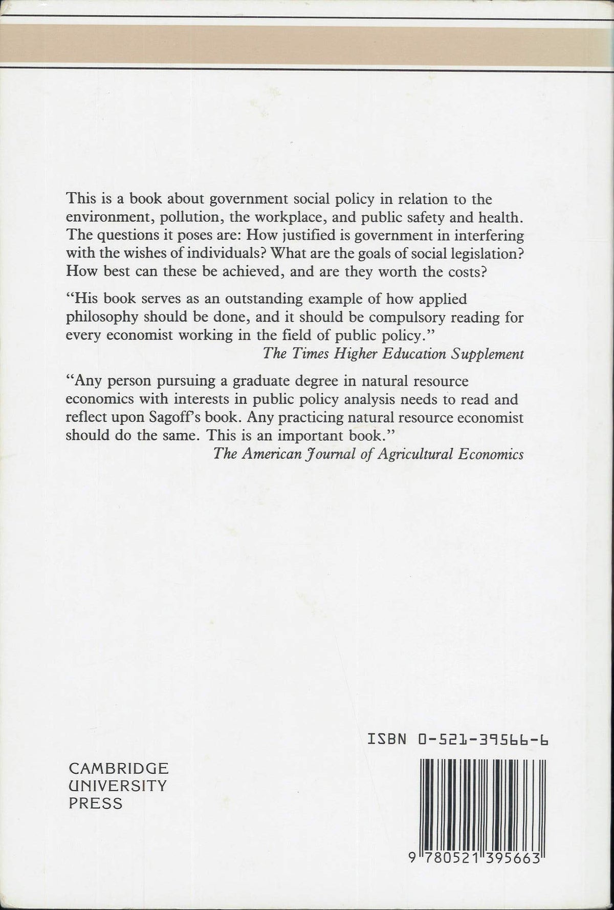 The Economy of the Earth: Philosophy, Law, and the Environment (Cambridge Studies in Philosophy and Public Policy)