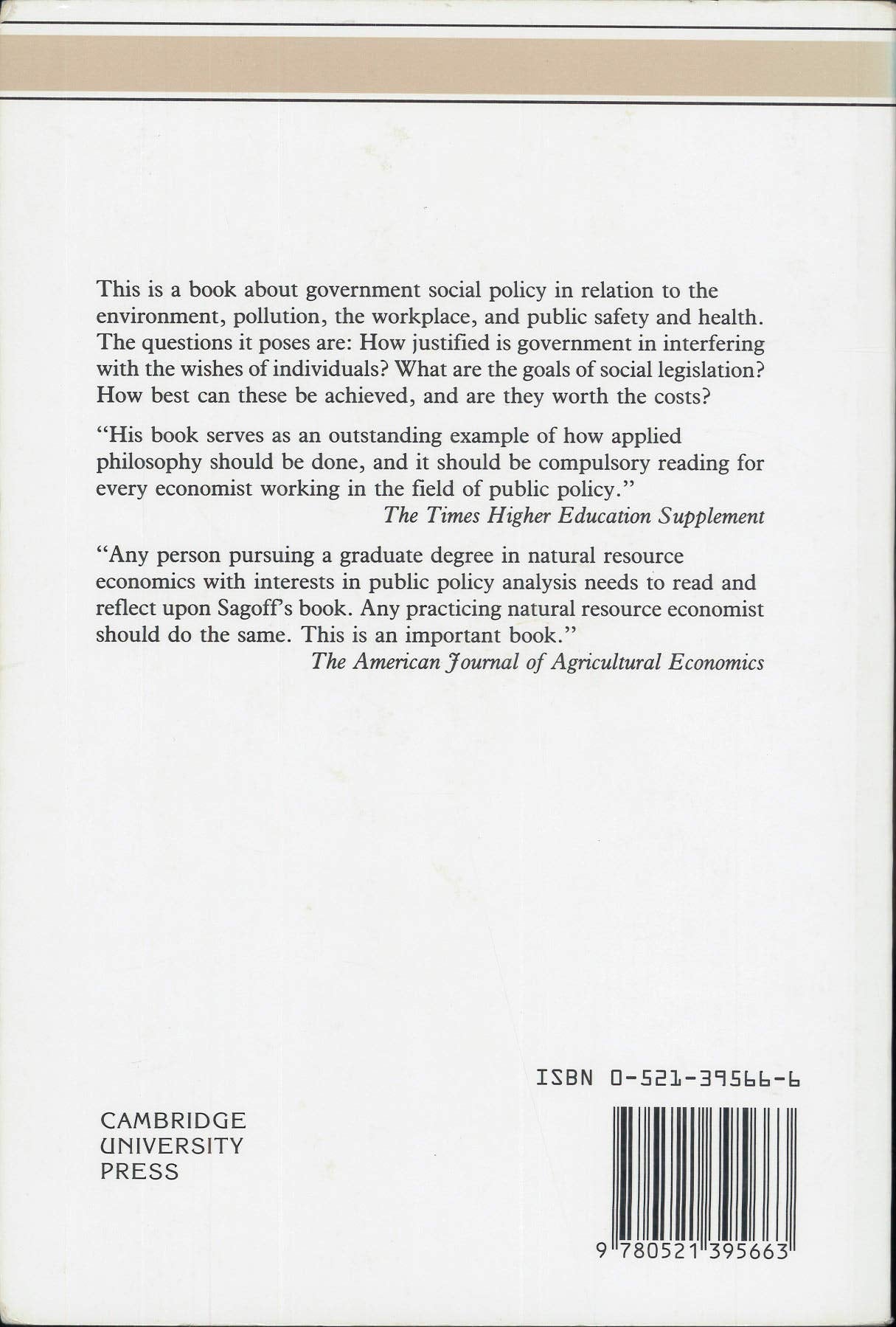 The Economy of the Earth: Philosophy, Law, and the Environment (Cambridge Studies in Philosophy and Public Policy)