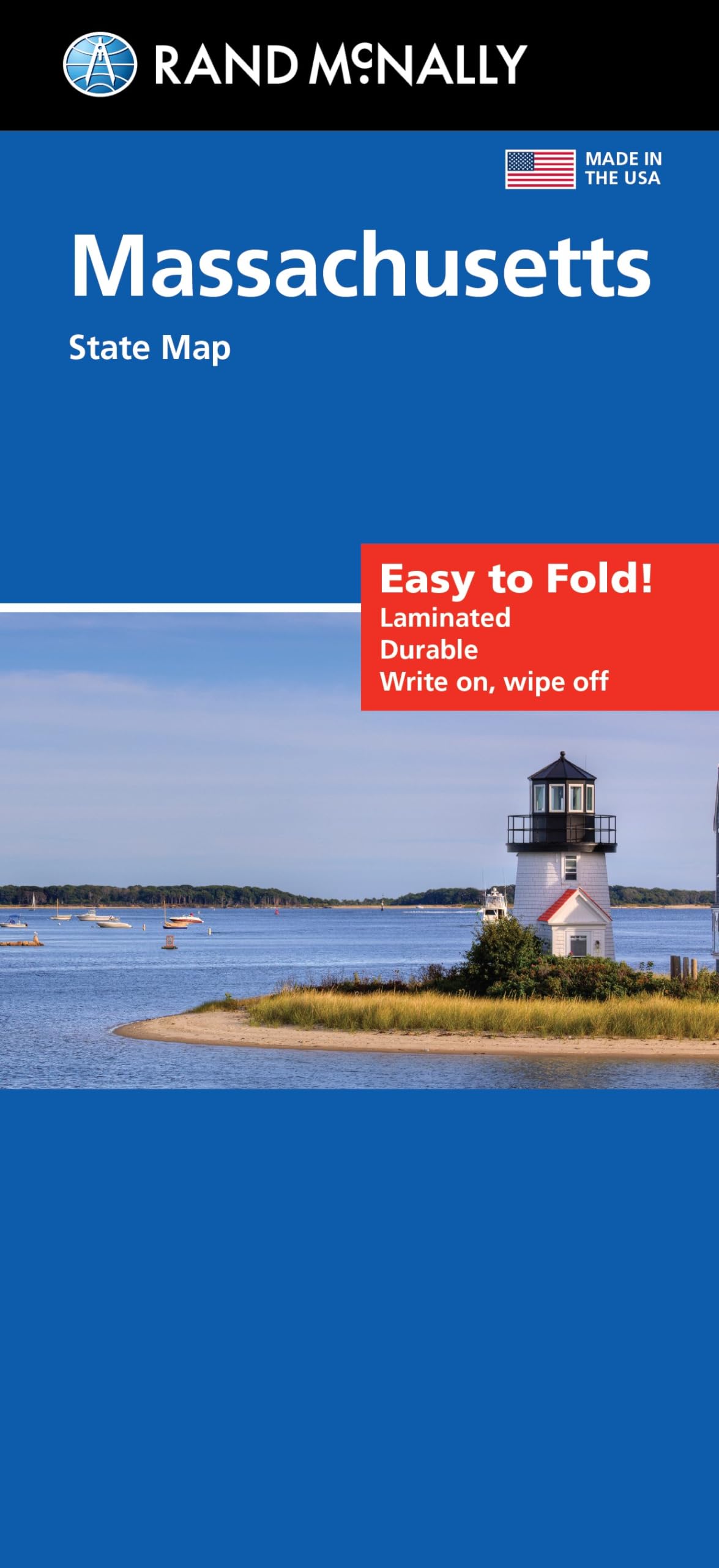 Rand McNally Easy To Fold: Massachusetts State Laminated Map