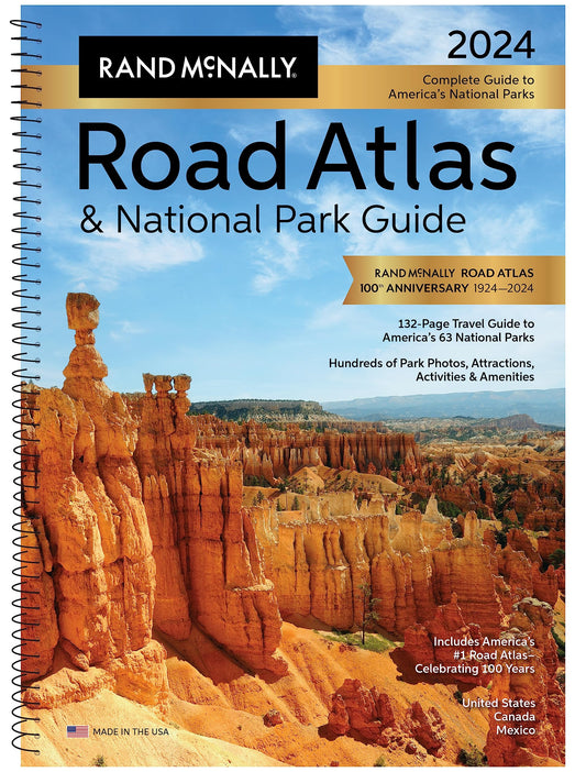 Rand McNally Road Atlas & National Park Guide 2024: United States Canada Mexico - 7620